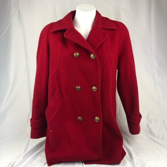 Sterlingwear Jackets & Blazers - Mackintosh New England Red Gold Button Up Pea Coat